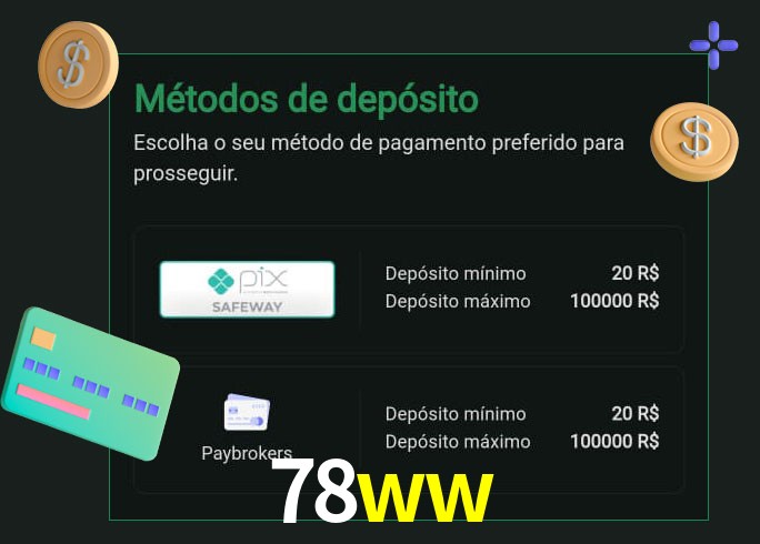 O cassino 78ww oferece uma grande variedade de métodos de pagamento